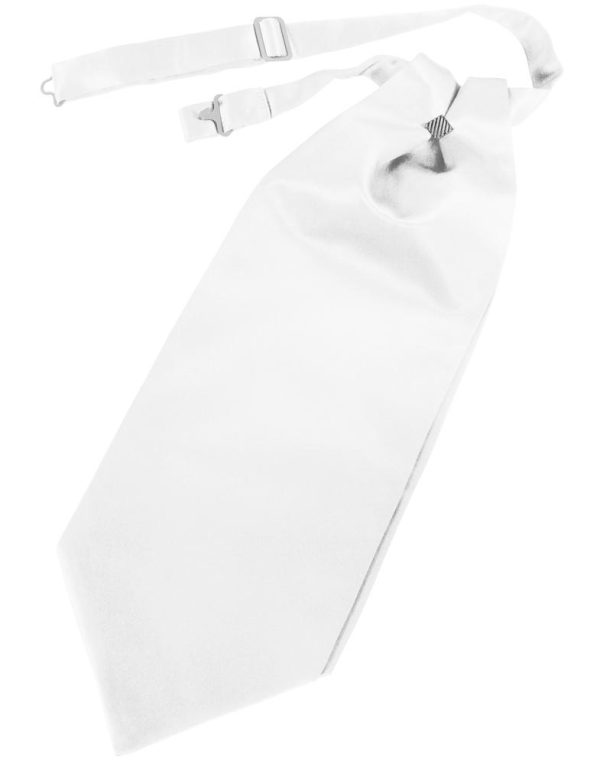 White Luxury Satin Cravat Online now