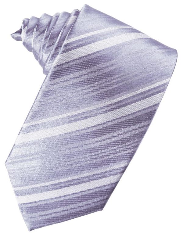 Periwinkle Striped Satin Necktie Online Sale