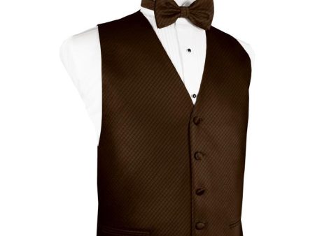 Chocolate Palermo Tuxedo Vest on Sale