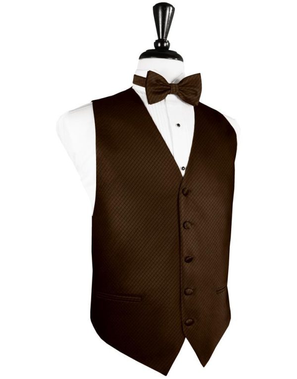 Chocolate Palermo Tuxedo Vest on Sale