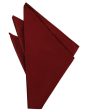 Claret Herringbone Pocket Square For Cheap