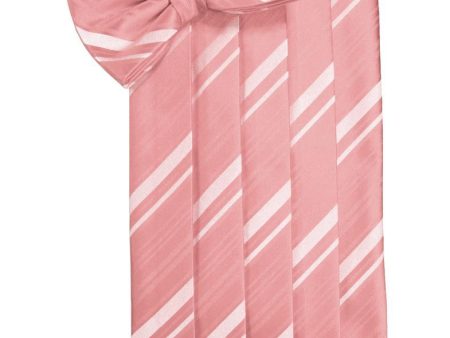 Coral Reef Striped Satin Cummerbund For Discount