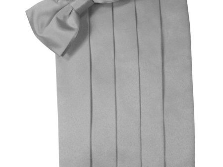 Silver Luxury Satin Cummerbund Sale