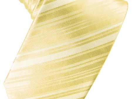 Banana Striped Satin Necktie Fashion