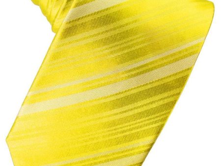 Sunbeam Striped Satin Necktie Cheap