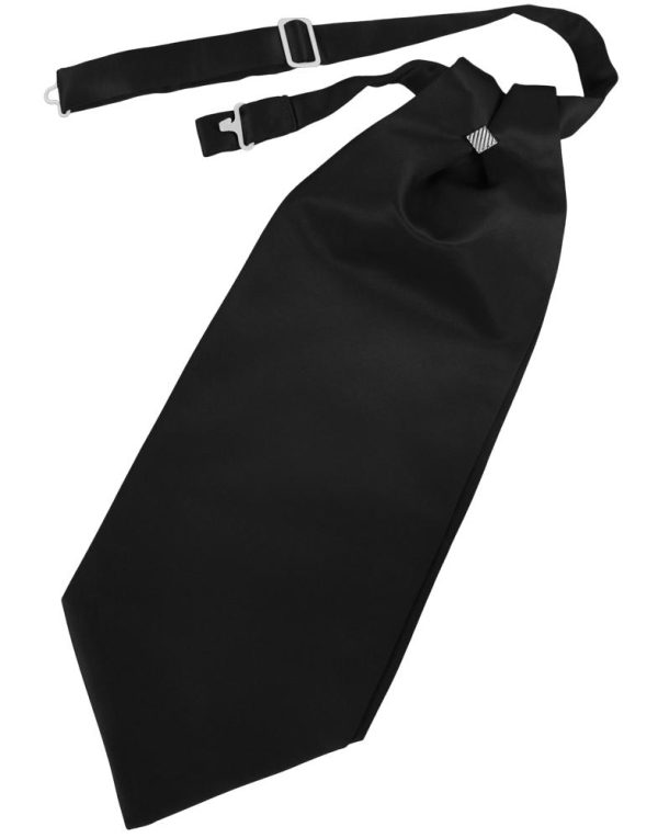 Black Luxury Satin Cravat Fashion