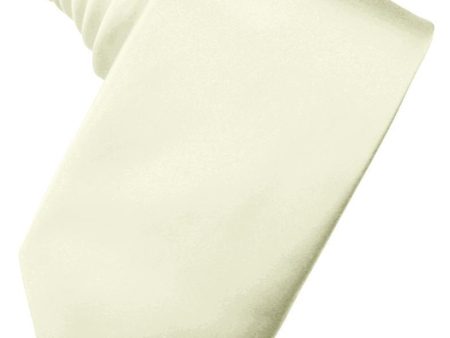 Ivory Luxury Satin Necktie For Discount