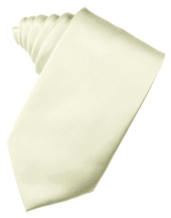 Ivory Luxury Satin Necktie For Discount