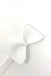 White Textured Leather Bow Tie Hot on Sale