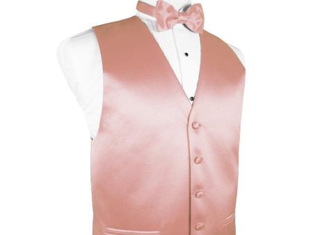 Coral Luxury Satin Tuxedo Vest Online now