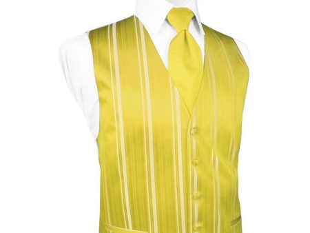 Sunbeam Striped Satin Tuxedo Vest For Discount