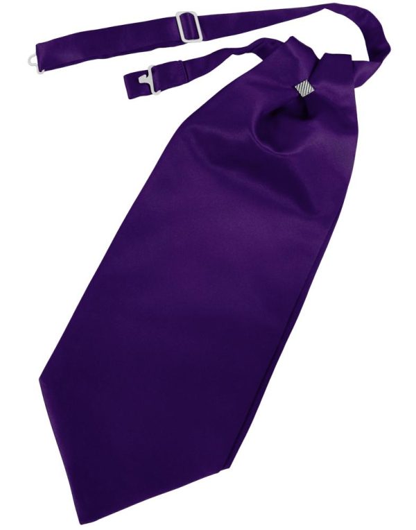 Purple Luxury Satin Cravat Online now