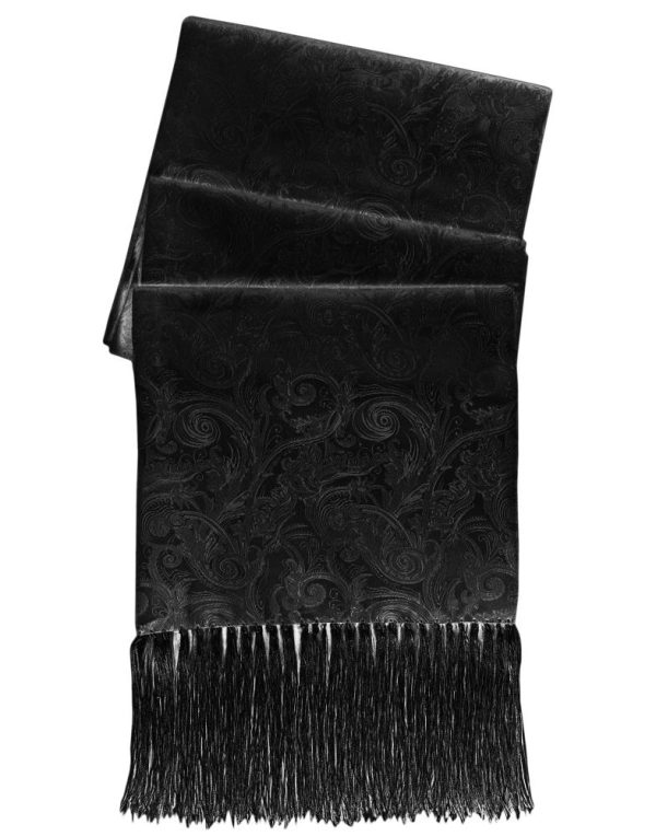 Black Paisley Silk Tuxedo Scarf Online Hot Sale