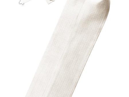 Ivory Faille Silk Ascot For Discount