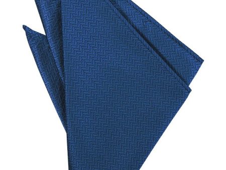 Sapphire Herringbone Pocket Square Online