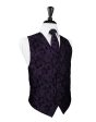 Berry Tapestry Tuxedo Vest For Cheap