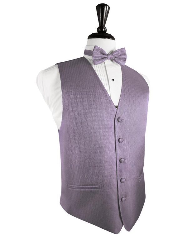 Heather Herringbone Tuxedo Vest For Discount