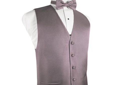 Frosty Pink Herringbone Tuxedo Vest Online now