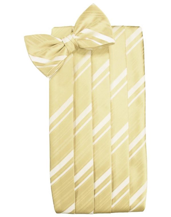 Banana Striped Satin Cummerbund Online now