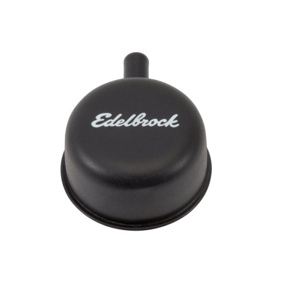 Edelbrock Round Cap w  Nipple Black Discount