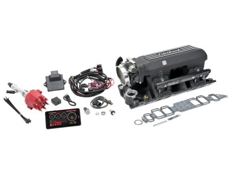 Edelbrock Pro Flo 4 XT EFI System Seq Port BBC Rect Port Std Deck 625 Max HP 35lb hr Black Finish For Discount