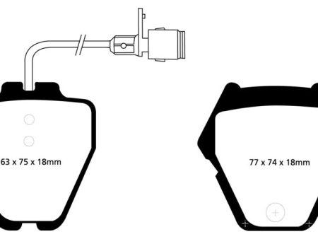 EBC 00-03 Audi A8 Quattro 4.2 (8 Pad Set) Redstuff Front Brake Pads Hot on Sale