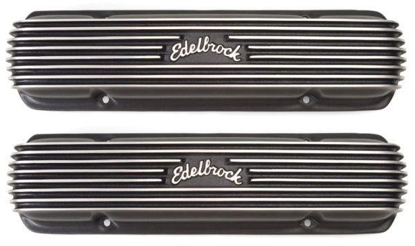 Edelbrock Valve Cover Classic Series Pontiac 1962-1979 301-455 CI V8 Black Online Hot Sale