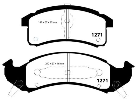 EBC 92-93 Buick Le Sabre (FWD) 3.8 Yellowstuff Front Brake Pads Hot on Sale