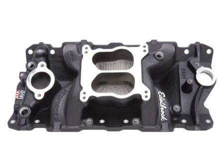 Edelbrock Manifold SBC Performer Air Gap Black For Sale