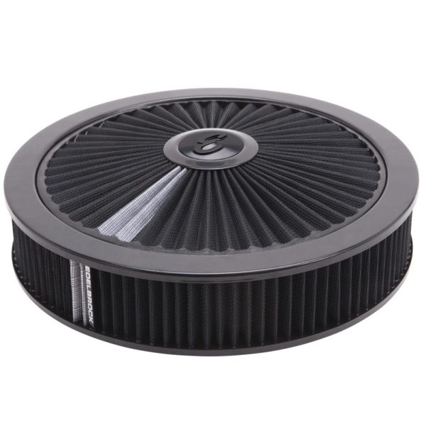 Edelbrock Air Cleaner Pro-Flo High-Flow Series Round Filtered Top 14In Dia X 3 125In Dropped Base on Sale