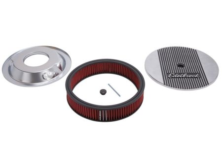 Edelbrock Air Cleaner Elite II 14In Diameter w  3In Element Standard Height Polished Supply