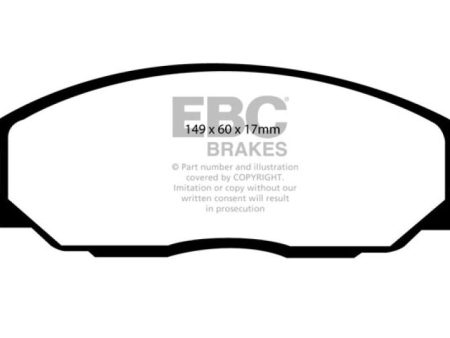 EBC 00-01 Hyundai XG 300 3.0 Redstuff Front Brake Pads on Sale