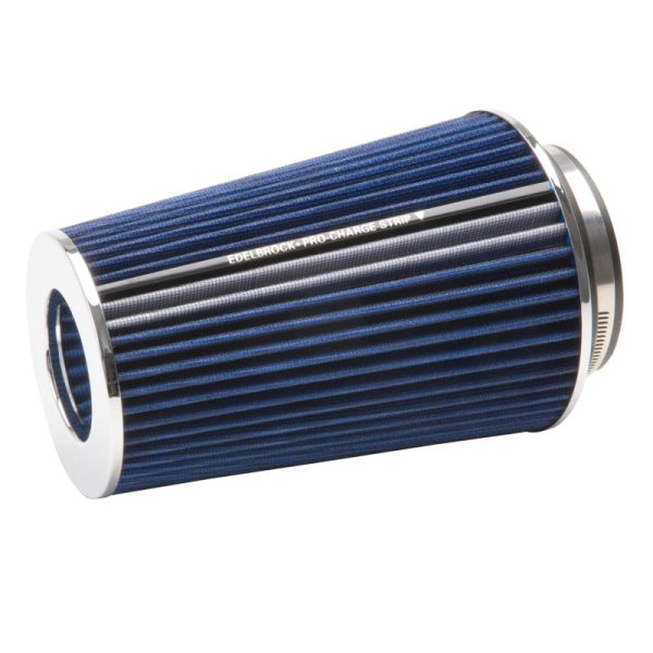 Edelbrock Air Filter Pro-Flo Series Conical 10In Tall Blue Chrome Discount