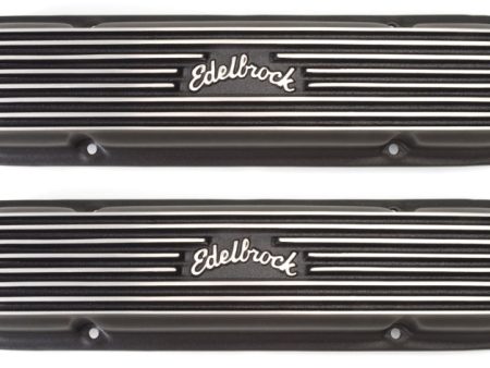 Edelbrock Valve Cover Classic Series Pontiac 1962-1979 301-455 CI V8 Black Online Hot Sale