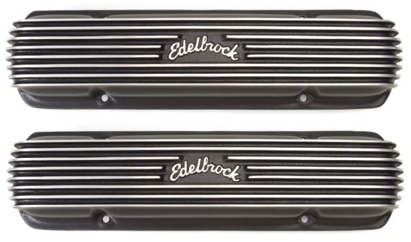 Edelbrock Valve Cover Classic Series Pontiac 1962-1979 301-455 CI V8 Black Online Hot Sale