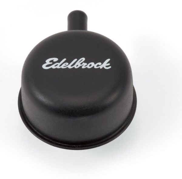 Edelbrock Round Cap w  Nipple Black Discount