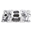 Edelbrock SBC Perf Air Gap Manifold Polished Fashion