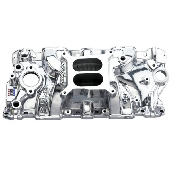 Edelbrock SBC Performer Eps Polished Manifold Fashion