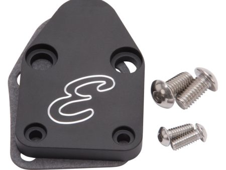 Edelbrock Fuel Pump Block-Off Plate SBC Billet Aluminum Hot on Sale