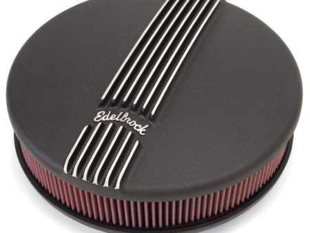 Edelbrock Air Cleaner Classic Series Round Aluminum Top Cloth Element 14In Dia X 3 9In Black Online Hot Sale