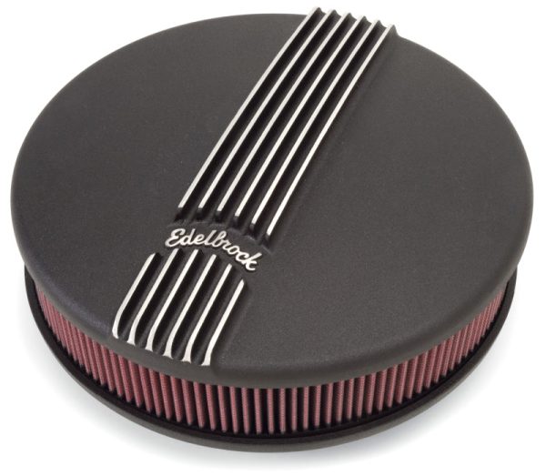 Edelbrock Air Cleaner Classic Series Round Aluminum Top Cloth Element 14In Dia X 3 9In Black Online Hot Sale