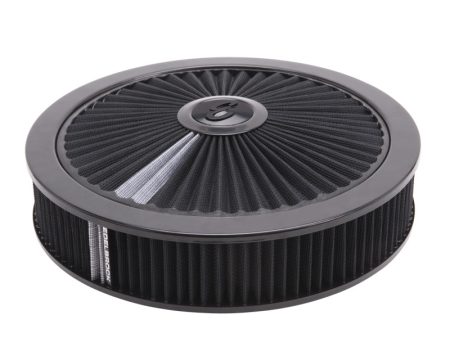 Edelbrock Air Cleaner Pro-Flo High-Flow Series Round Filtered Top 14In Dia X 3 125In Dropped Base on Sale