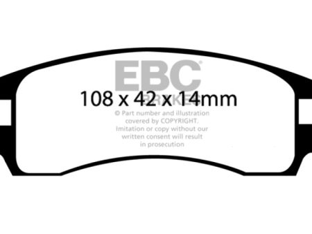 EBC 00-05 Buick Le Sabre (FWD) 3.8 (15in Wheels) Yellowstuff Rear Brake Pads For Discount