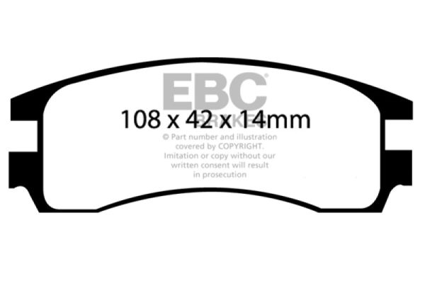 EBC 00-05 Buick Le Sabre (FWD) 3.8 (15in Wheels) Yellowstuff Rear Brake Pads For Discount