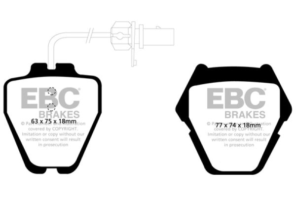 EBC 99-01 Audi A6 Quattro 2.7 Twin Turbo Sedan (8 Pad Set) Yellowstuff Front Brake Pads Cheap