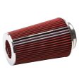 Edelbrock Air Filter Pro-Flo Series Conical 10In Tall Red Chrome Online