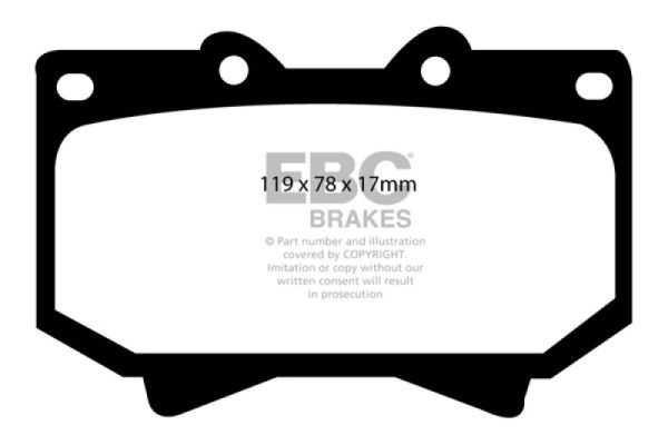 EBC 98-07 Lexus LX470 4.7 Yellowstuff Front Brake Pads Online now