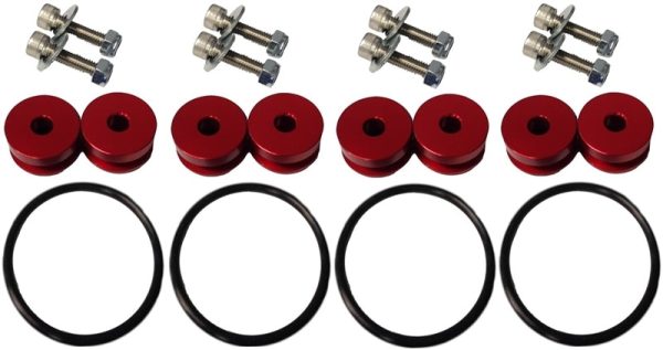 Torque Solution Billet Bumper Quick Release Kit Combo (Red): Universal Online