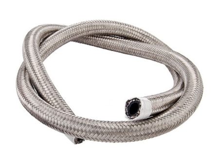 Torque Solution Stainless Steel Braided Rubber Hose -10AN 20ft (0.56in ID) Online Hot Sale